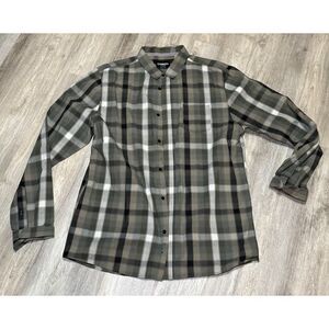 Carbon XXL men's button down handsome flannel long sleeve shirt